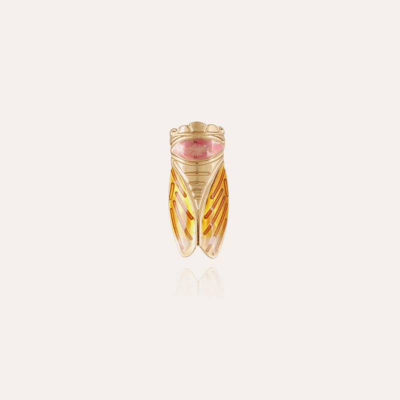 Cigale enamel brooch