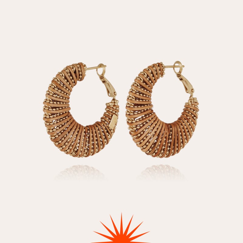 Izzia earrings large size gold - Wicker - 55 years collection