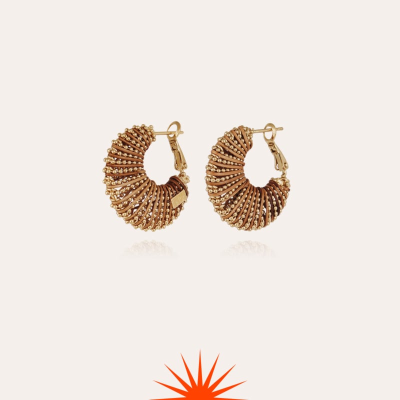 Izzia earrings small size gold - Wicker - 55 years collection