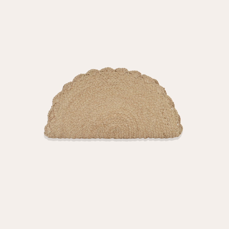 Sun clutch bag raffia