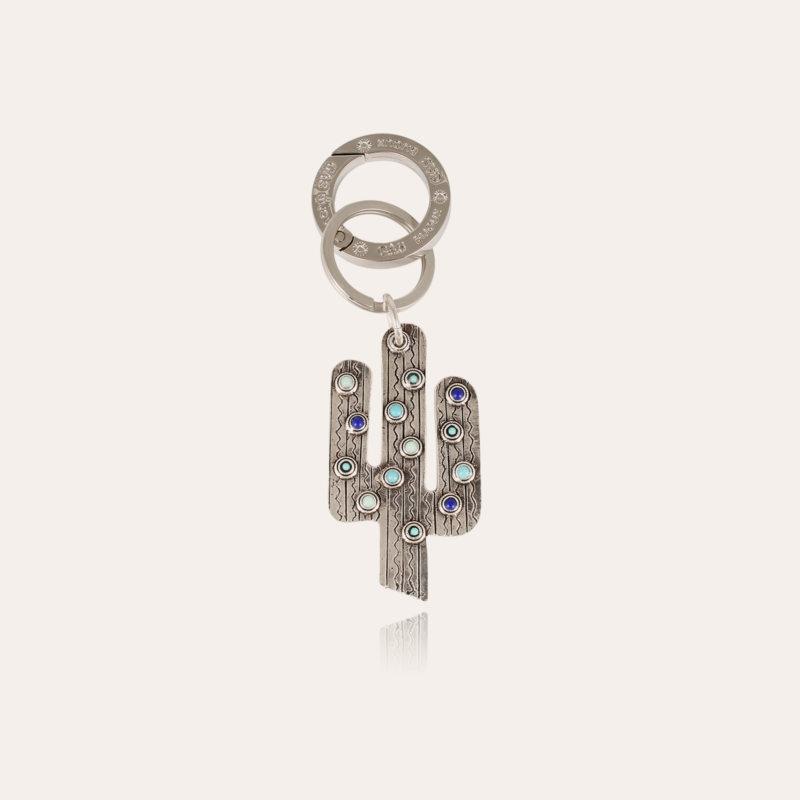 Cactus key ring silver