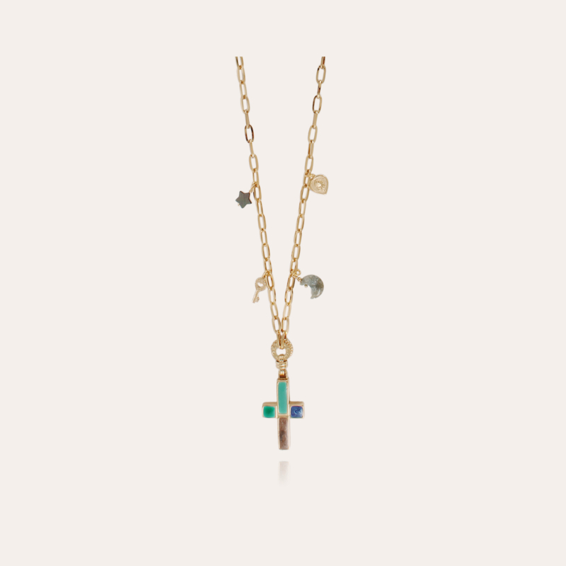 Croix long neclace small size gold - One-of-a-kind piece