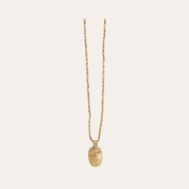 Lucky Scarabee long necklace gold