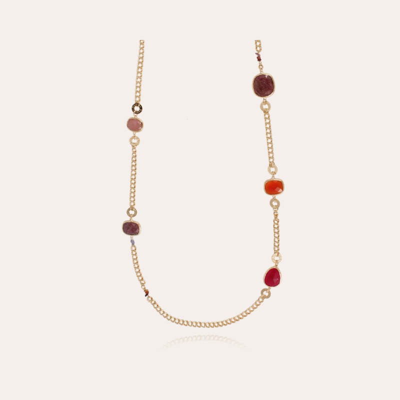 Silene long necklace gold