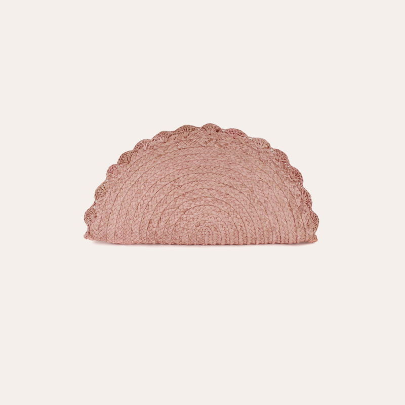 Sun clutch bag raffia