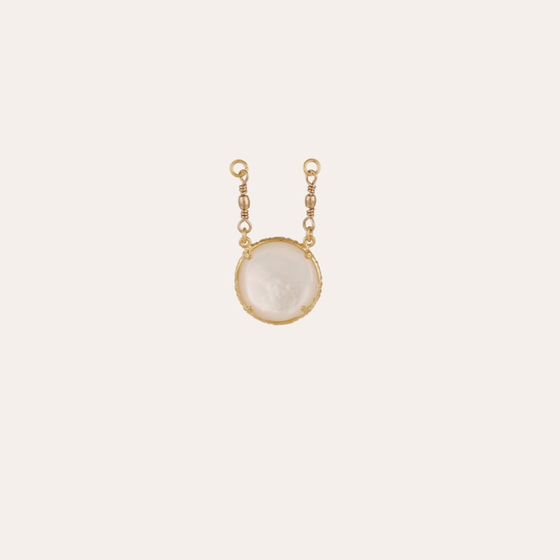 Serti pendant - White Mother-of-pearl