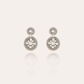 Sequin earrings silver