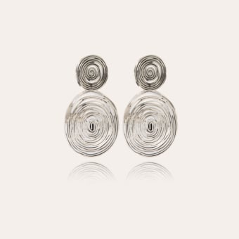 Boucles d'oreilles Wave grand modèle argentées