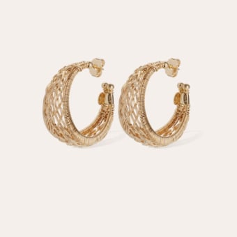 Boucles d'oreilles créoles Bakoly Filea dorées
