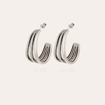 Boucles d'oreilles Cerceau argentées