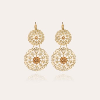 Flocon Double earrings mini gold