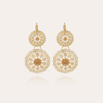 Flocon Double earrings mini gold