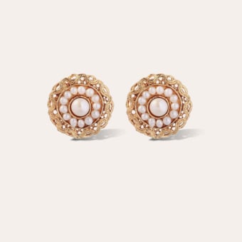 Leonie earrings gold - Cultured pearls