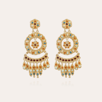 Livia enamel earrings gold
