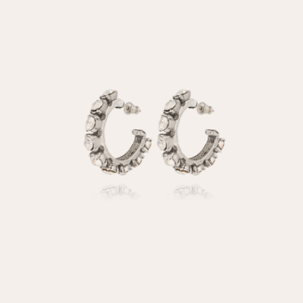 Parelie earrings silver - Strass