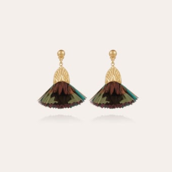 Boucles d'oreilles Plumette dorées