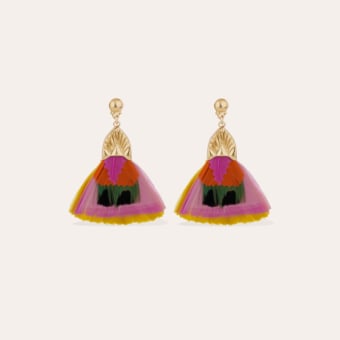 Boucles d'oreilles Plumette dorées