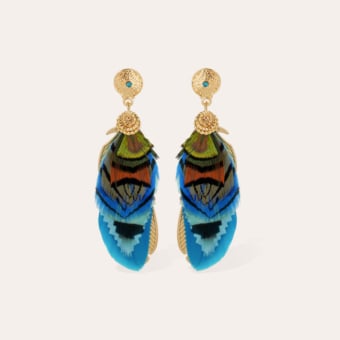 Boucles d'oreilles Sao petit modèle dorées 