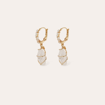 Tao Rainbow beads earrings - Rock Crystal