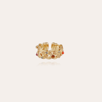 Cesaria cabochons jonc ring gold