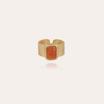 Totem Pierre ring large size gold - Carnelian