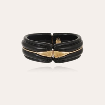 Ecume bracelet acetate gold - Black