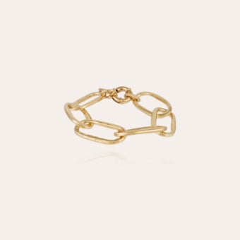 Maille Ovale bracelet large size gold 