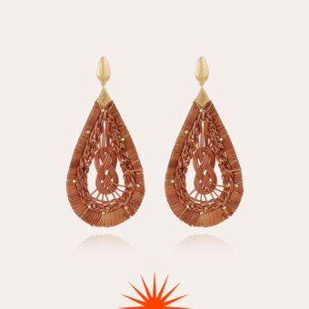Tojo earrings large size - Wicker - 55 years collection