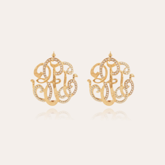 Arabesque earrings large size gold