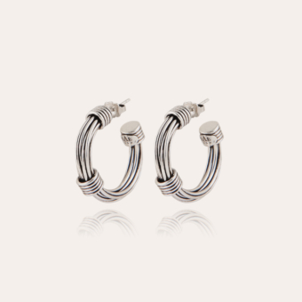 Ariane hoop earrings small size silver
