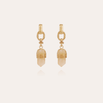 Aventura earrings gold - Yellow Hematoide