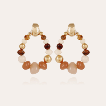 Biba Bis earrings gold - Multico beige