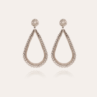 Bibou cabochons earrings silver