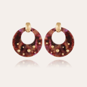 Cassiope earrings acetate gold - Purple 