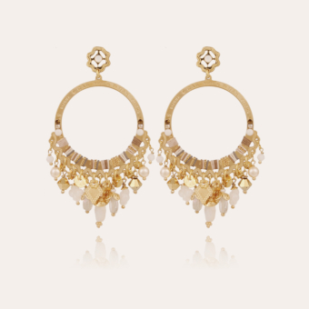 Cécile Serti earrings small size gold