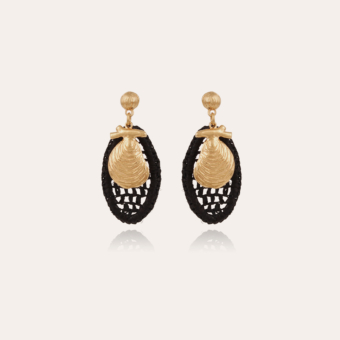 Coki raffia earrings gold