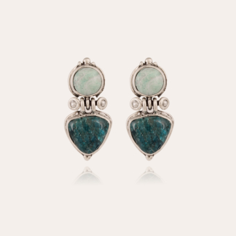Colorado earrings silver - Amazonite & Blue Apatite