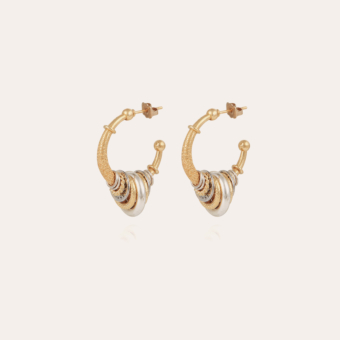 Maranzana hoop earrings small size bicolor