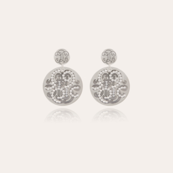 Diva strass earrings small size silver