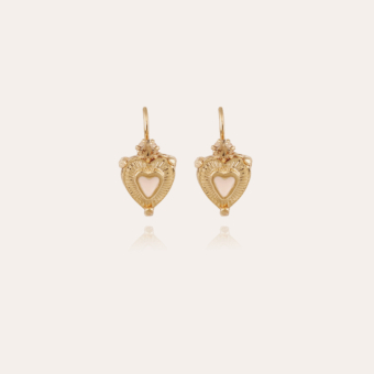 Donguette enamel earrings gold