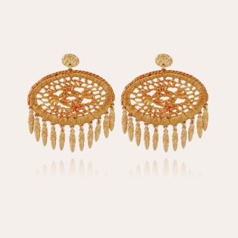 Fanfan raffia earrings gold