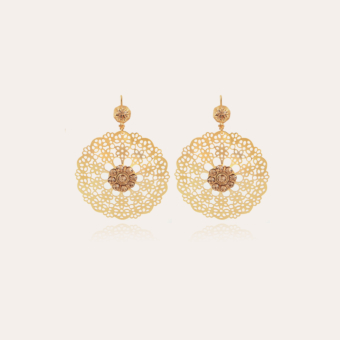 Flocon earrings small size gold