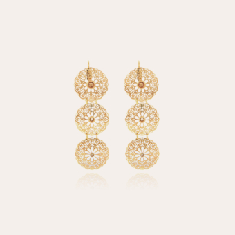 Flocon Triple earrings mini gold
