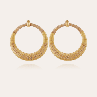 Lodge earrings raffia gold