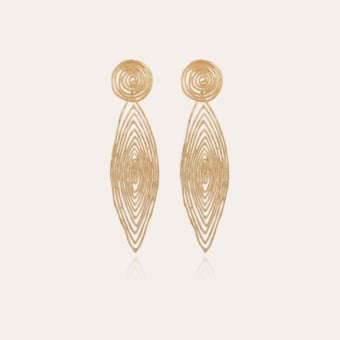 Longwave earrings small size gold