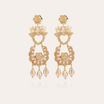 Lovebirds earrings gold
