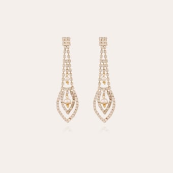 Lucia strass earrings gold