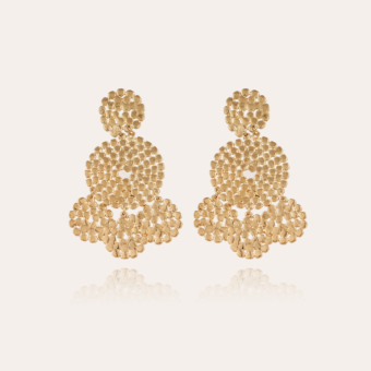 Lucky sequin earrings small size gold 