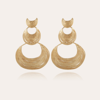 Luna Wave double earrings gold