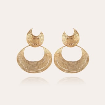 Boucles d'oreilles Luna Wave dorées